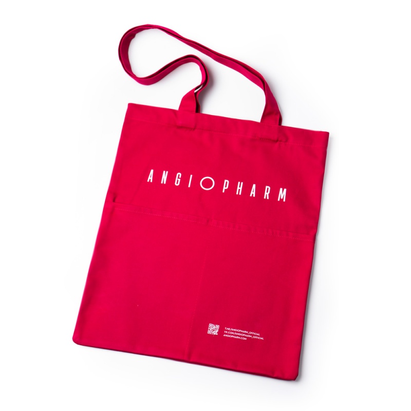Сумка шоппер "ANGIOPHARM", бордовая