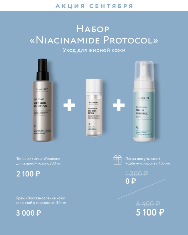 Набор "Niacinamide Protocol"- уход для жирной кожи