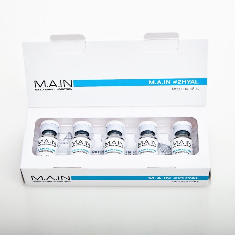 Мезококтейль M.A.IN #2 HYAL, ангиорепарант с янтарной кислотой, 3 мл*1, Ангиофарм