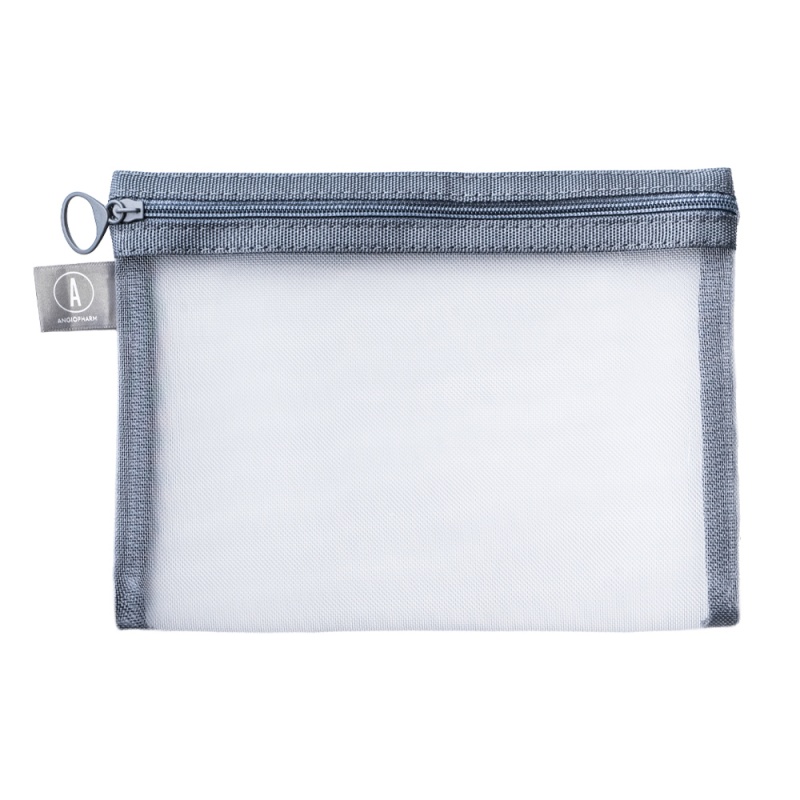 Косметичка-сеточка серая, 19х14 см