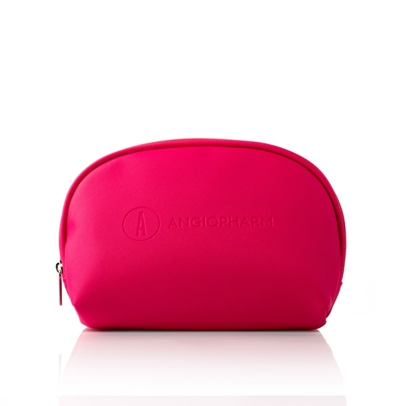 Косметичка средняя, красная фуксия